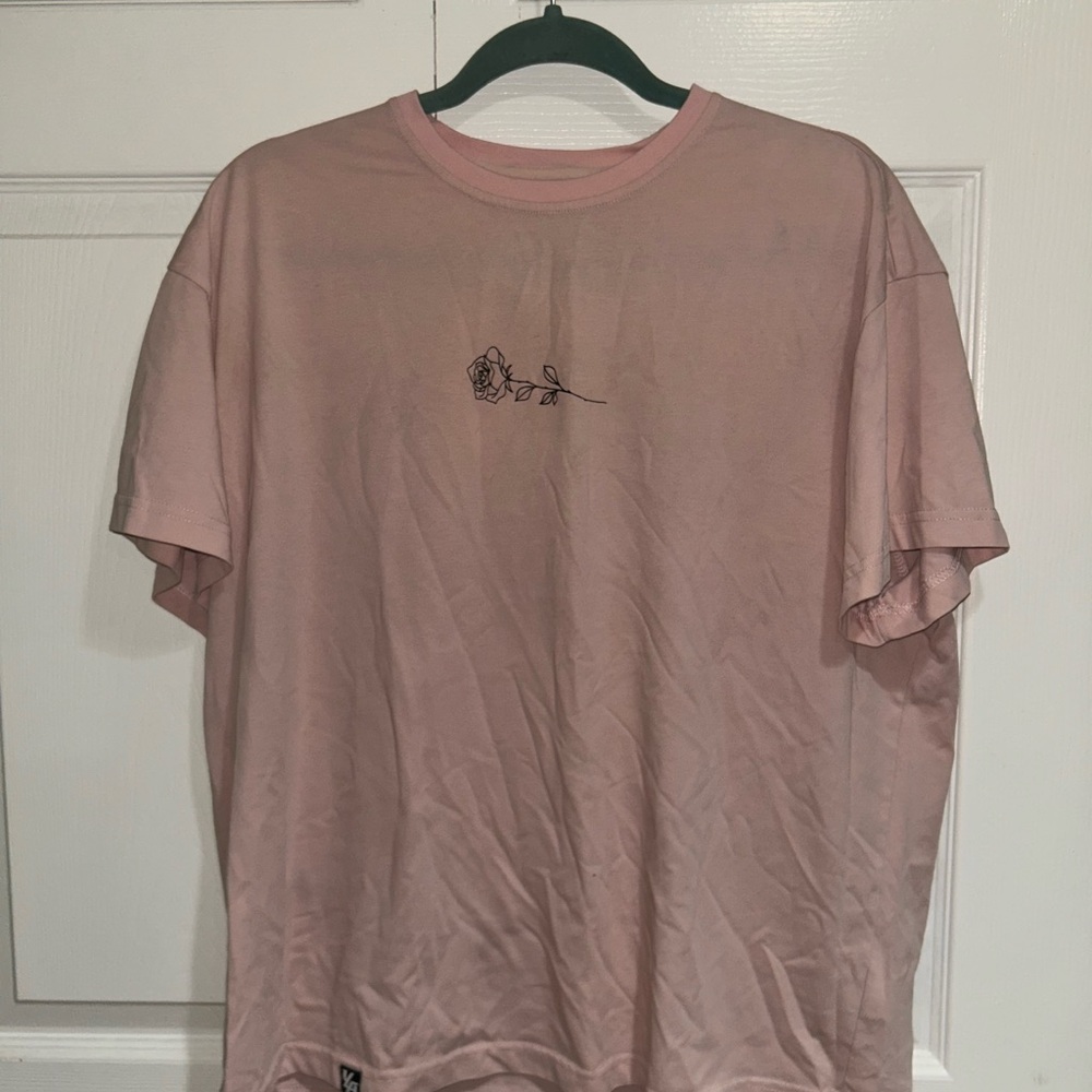 YoungLA Pink Short Sleeve Tee Casual Crew Neck